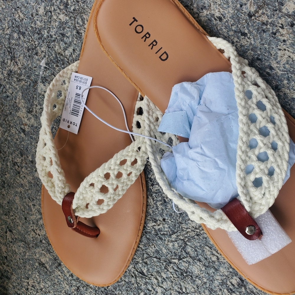 TORRID Crochet Thong Sandles